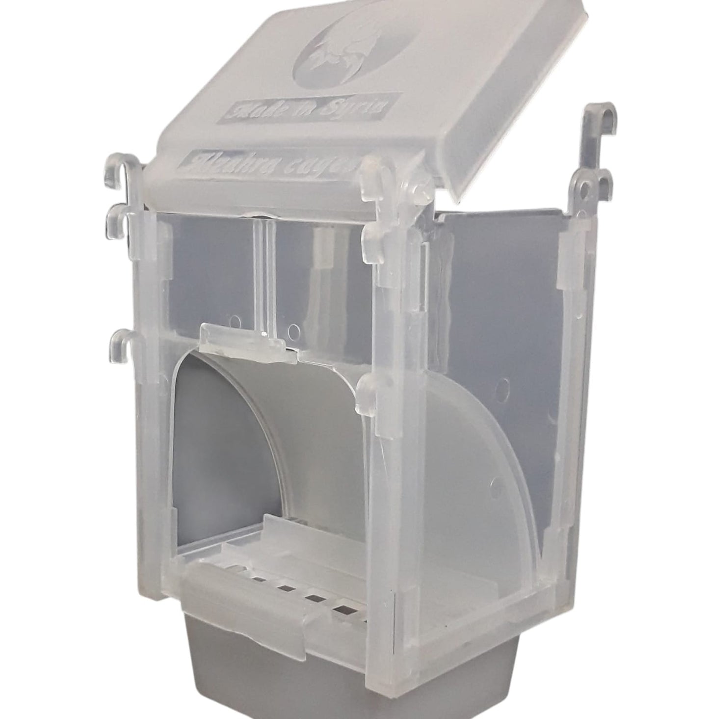 transparent plastic automatic bird feeder