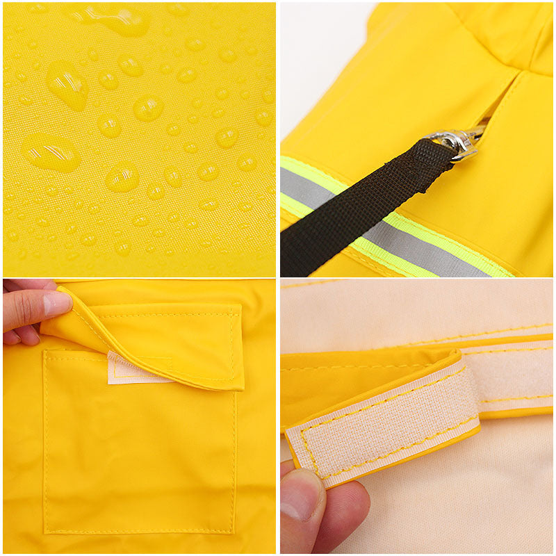 SunsOut Specialized Dog Raincoat with Reflective Strips ( yellow)