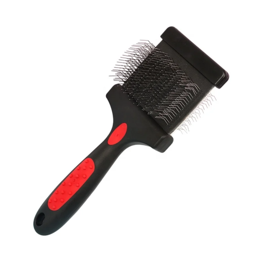 Double sided flex slicker brush