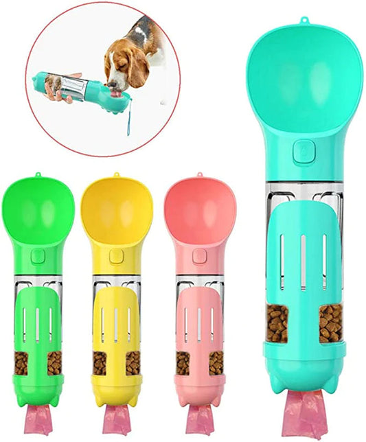 Dog portable water bottle 300ml+ food storage