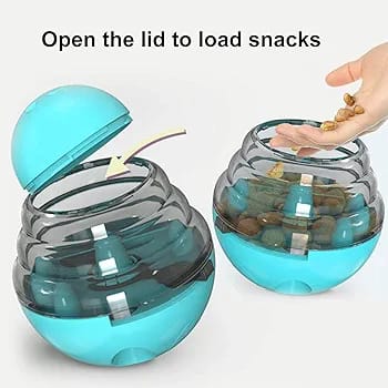 Dog Tumbler Interactive Treat Ball, Slow Food Dispensing Toy, Perfect Dog Gift for Large Or Small Dogs
