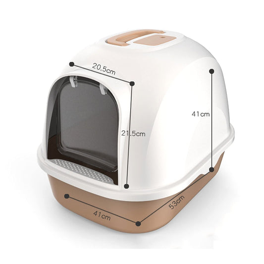 Pet Toilet Fully Enclosed Cat Toilet with Shovel Easy Clean Big Size Cat Litter