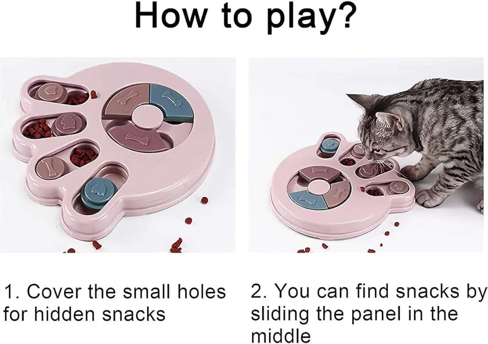 Dog&cat Puzzle Toys - Creative Dog Smart Beginner - Slow Feeder & IQ Interactive Training Toy Box, Advanced Treat Dispenser Non-Slip Bottom Star Sh