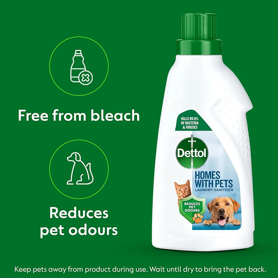 Dettol Laundry Sanitiser, Homes with pets, Fresh Breeze 750ml