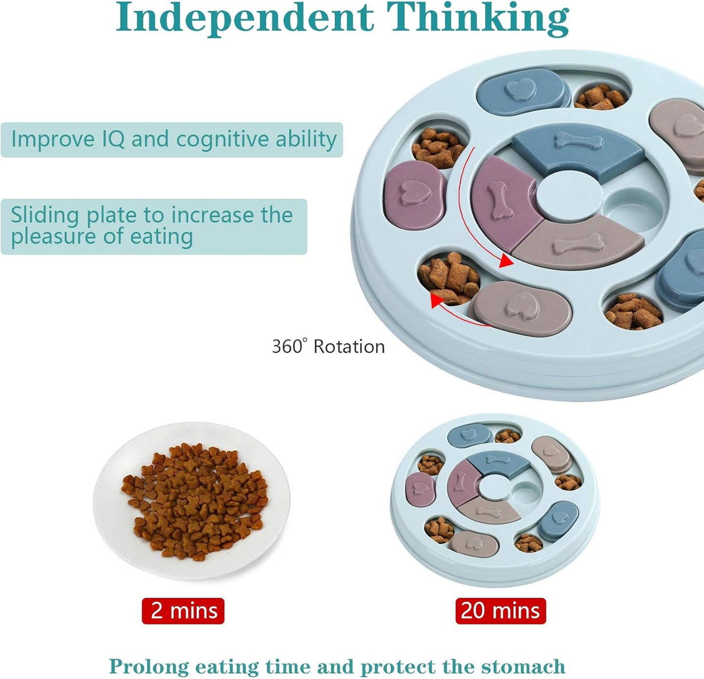 Puzzle Toys,Dogs Food Puzzle Feeder Toys for IQ Training & Mental Enrichment,PetTreat Puzzle