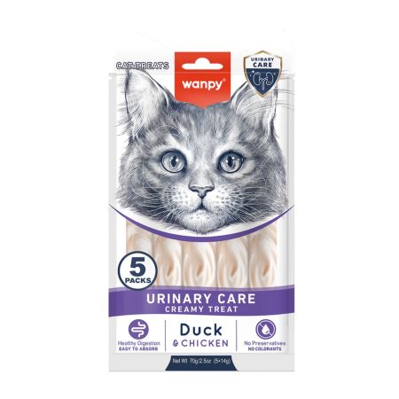 Wampy Cat Duck & Chicken Treats for Urinary Care
