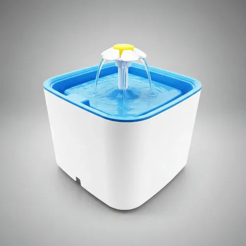 Water bowl for dogs and cats 2.5L blue. Pet electric dispenser fountain with filtered water