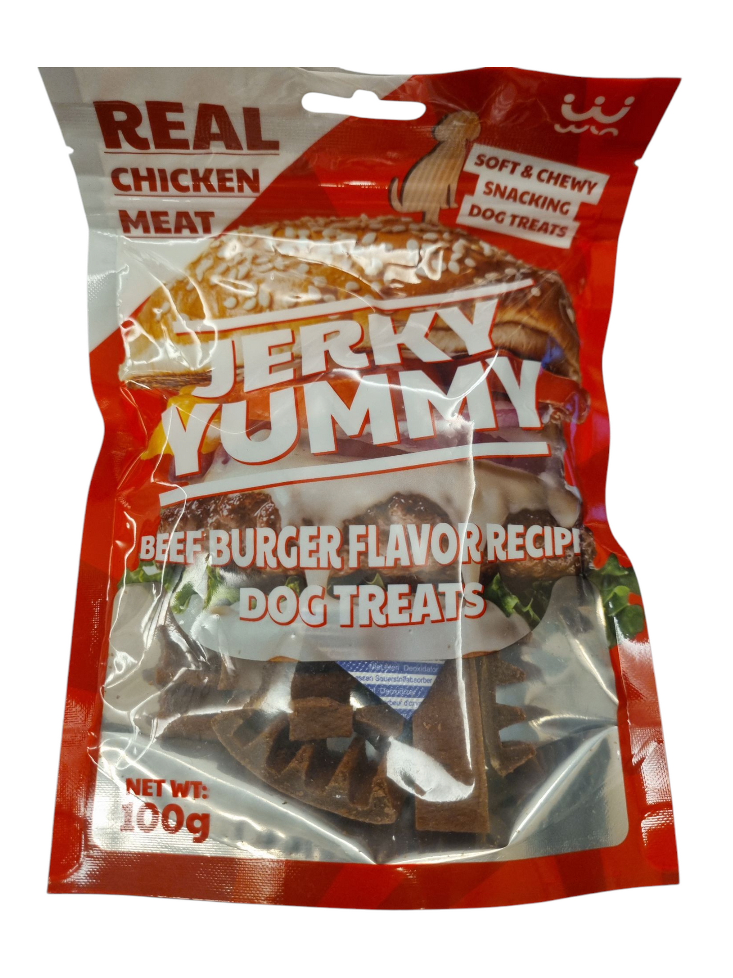 Dog treat beef burger flavor 100g