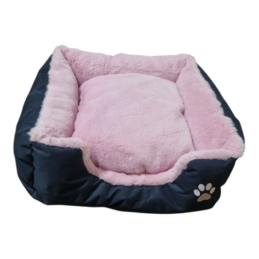 Luxury pet bed pink& navy bleu 50x50cm