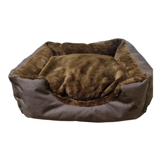 Luxury pet bed dark brown 50x50cm