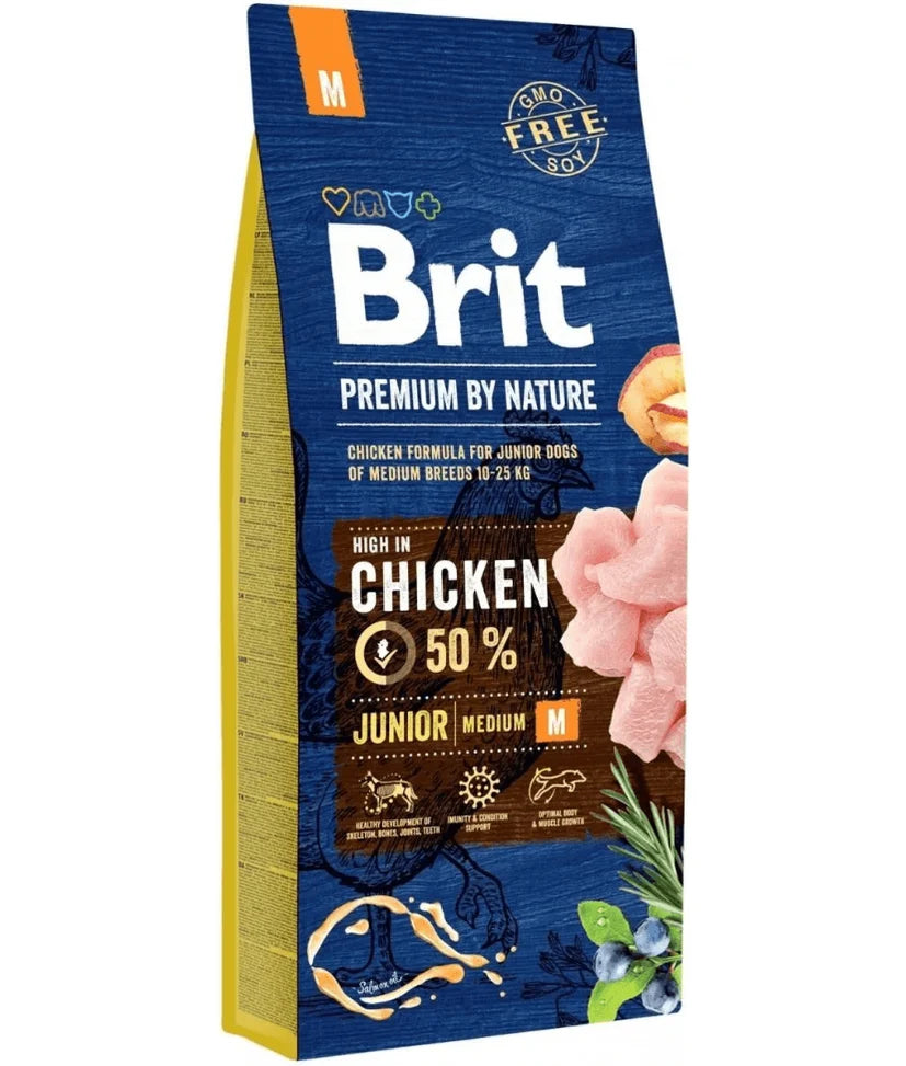 Brit Premium - Medium Breed Junior With Chicken -15kg
