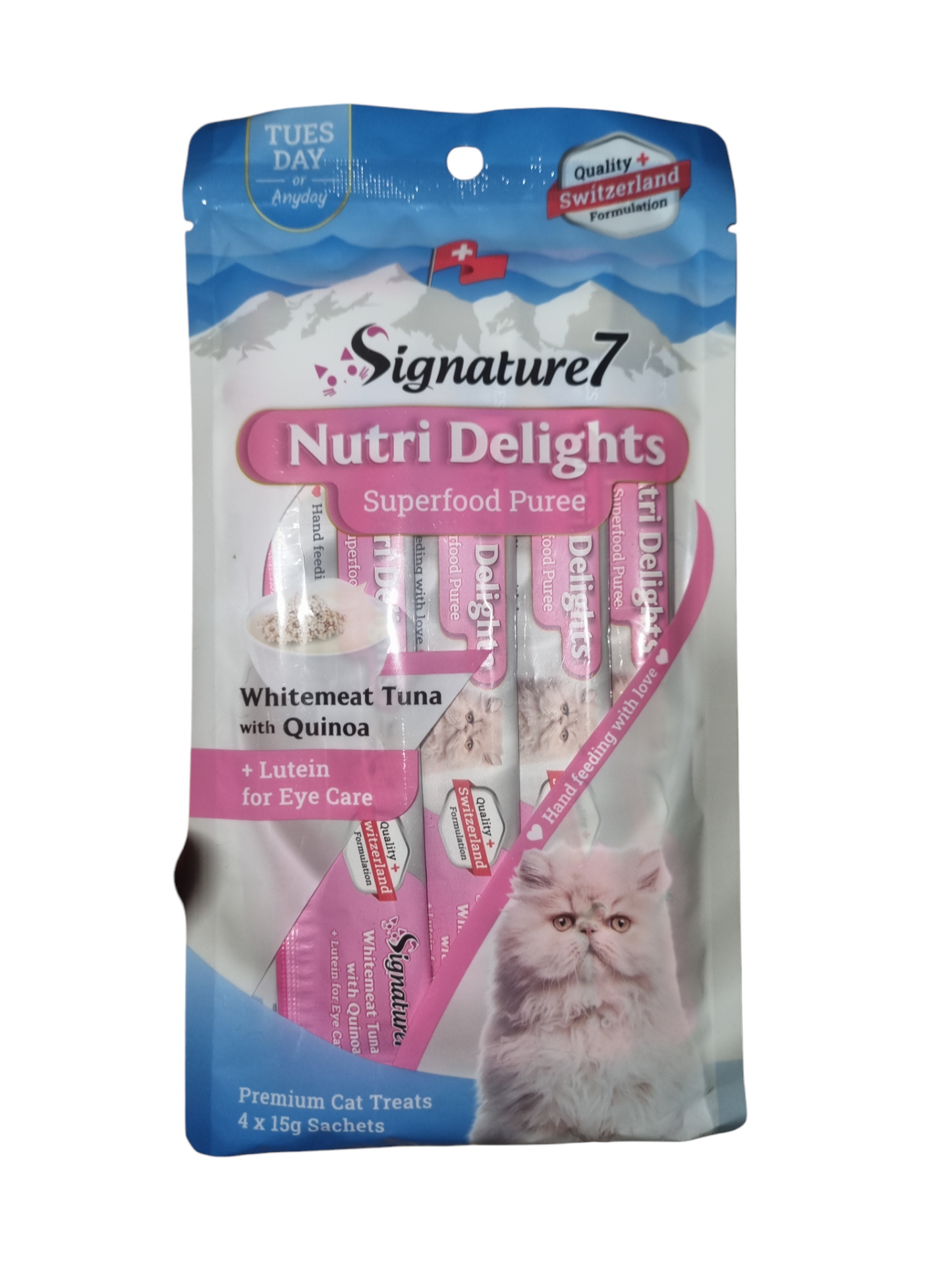 Premium liquid snack whitemeat tuna with quino