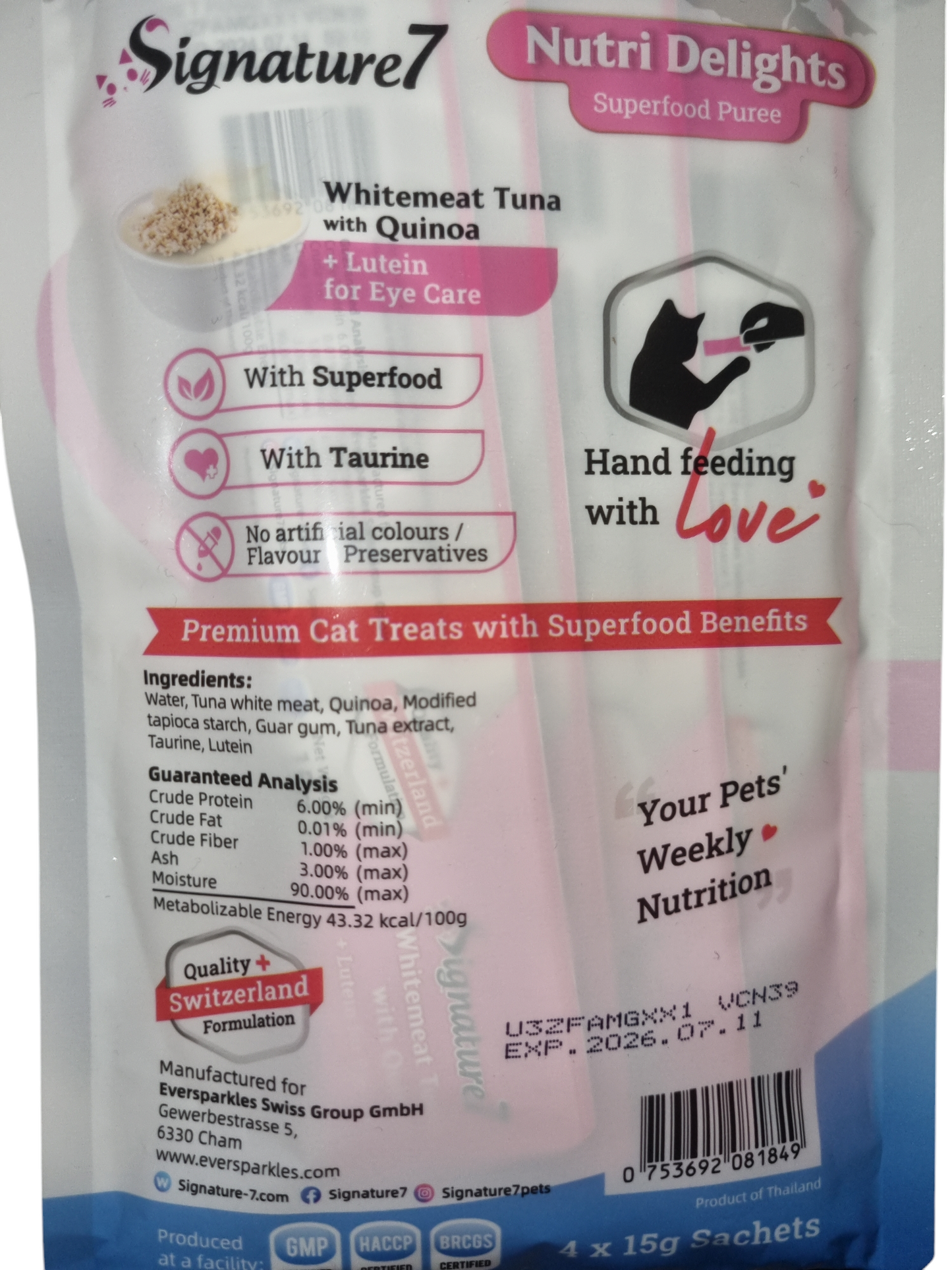 Premium liquid snack whitemeat tuna with quino