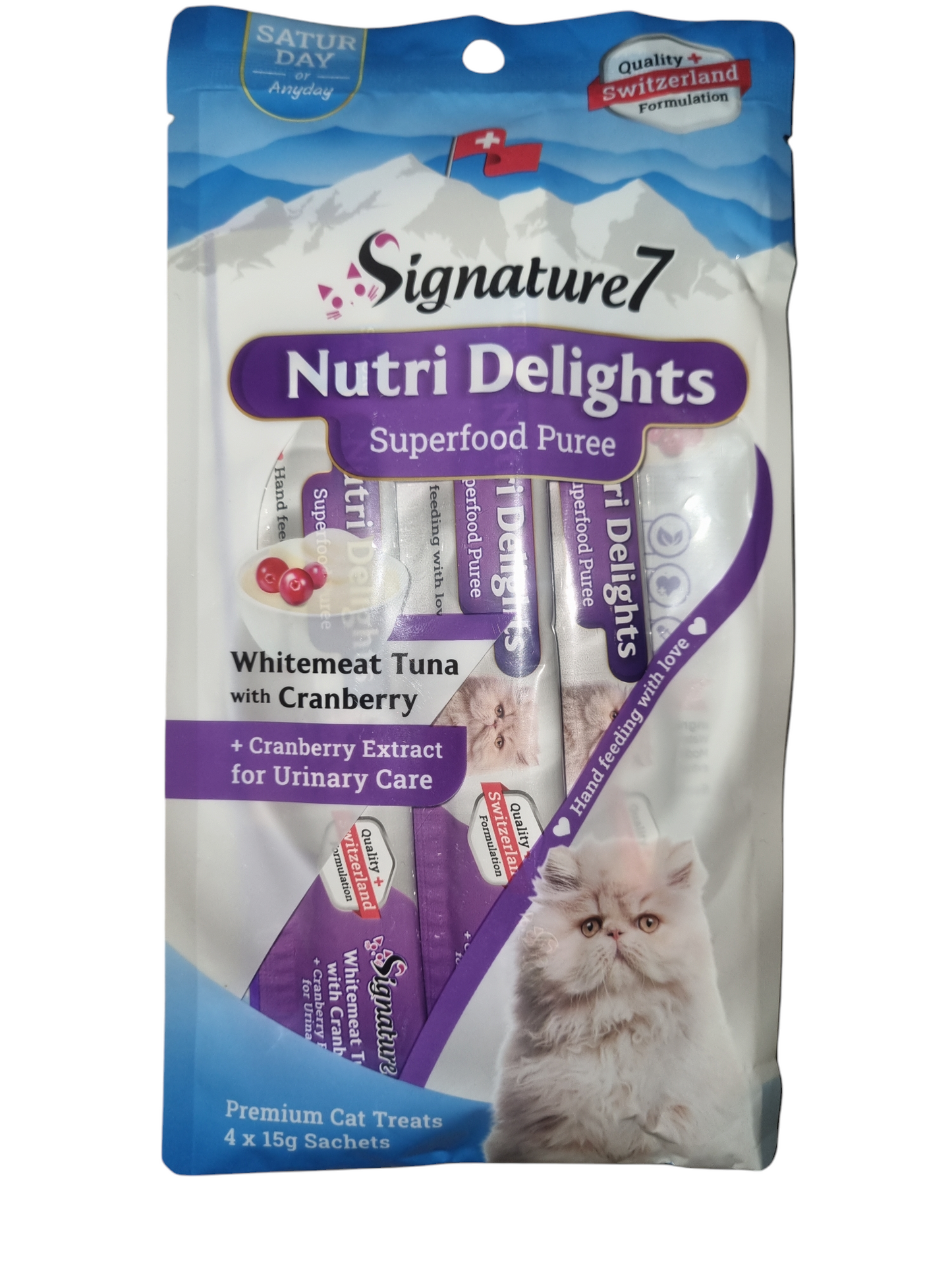 Premium liquid snack whitemeat tuna with cramberry