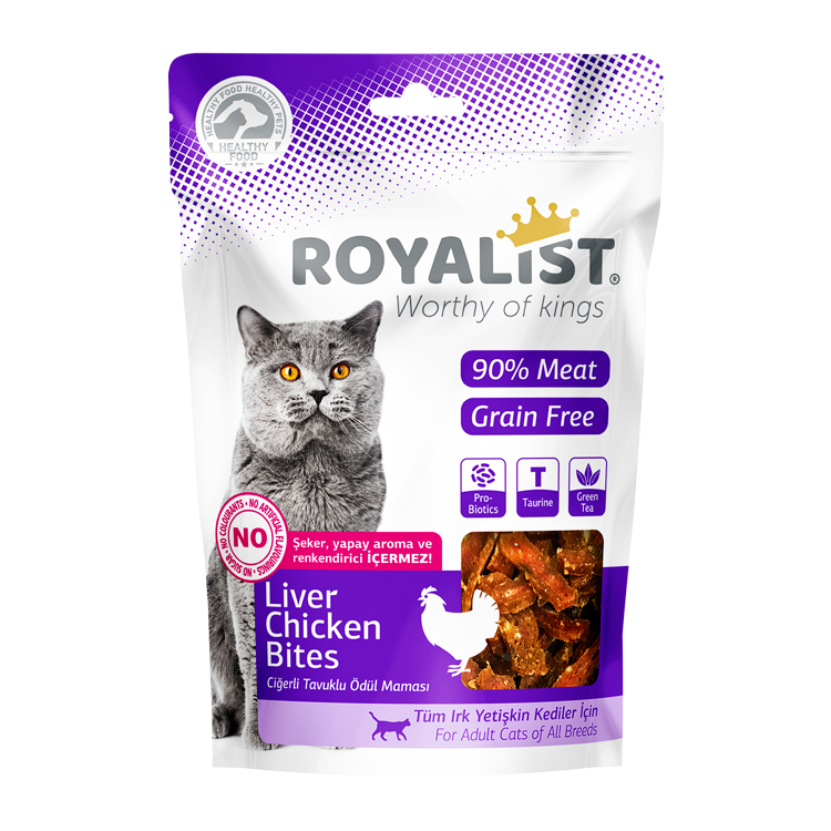 Royalist cat liver chicken bites 80g