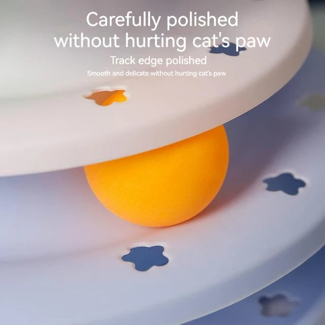 Cat Toy Tower Turntable Roller Balls Toys Interactive Intelligence Training Track Puzzle Funny Games