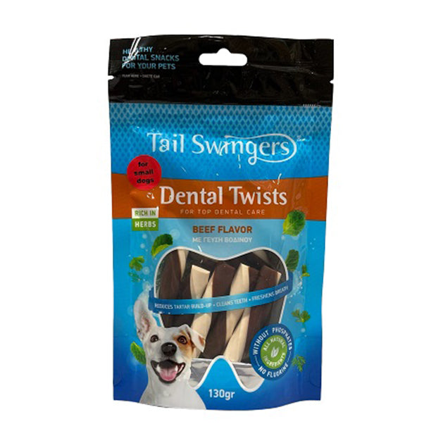 Tail Swingers Dental Twist Roll Beef Flavor For dogs130g