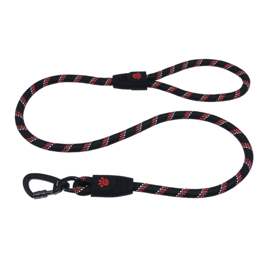 DOCO Reflective Rope Leash - DCROPE5060-Black & red 102cm