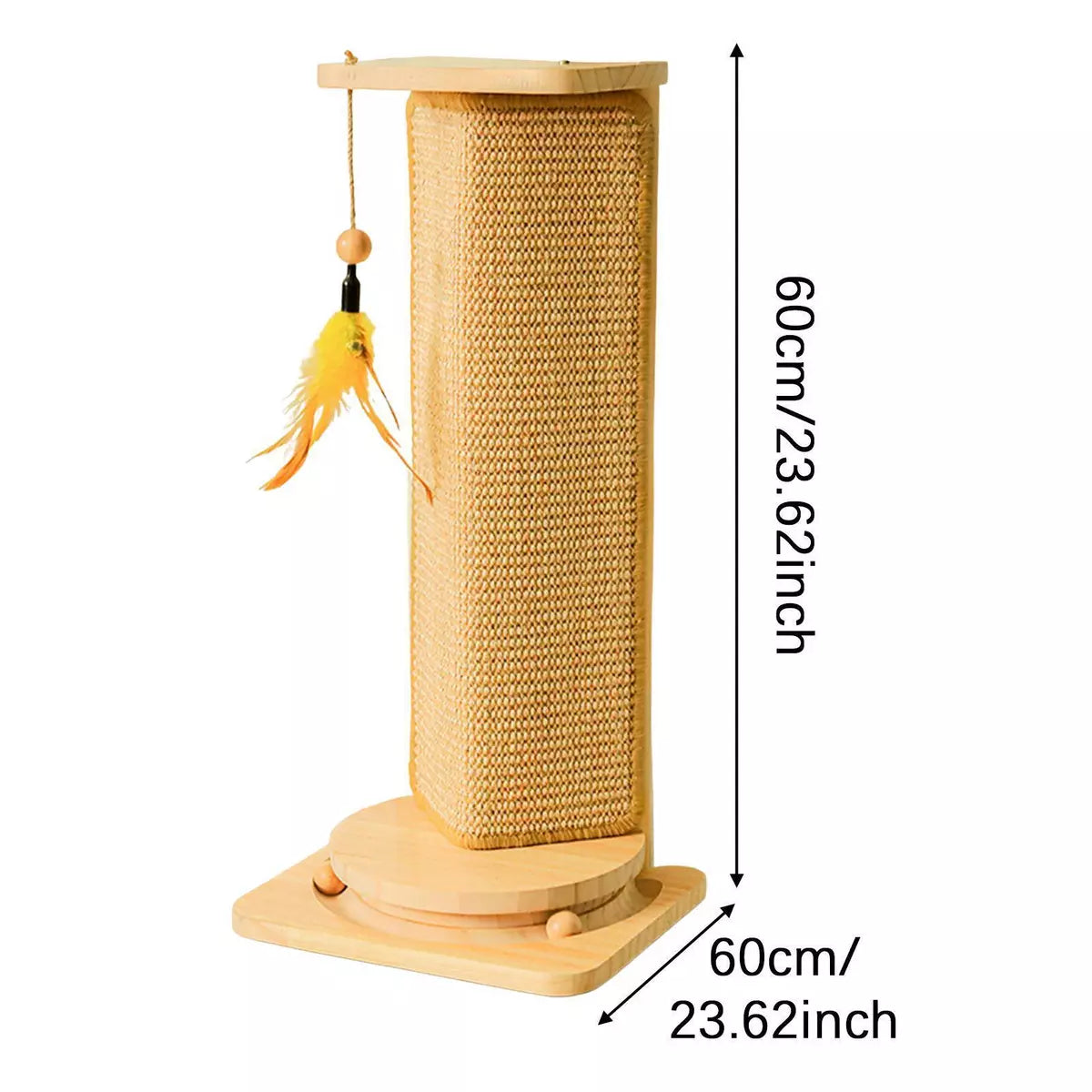 Vertical Scratch Post Sisal Cat Scratcher for Indoor Cats