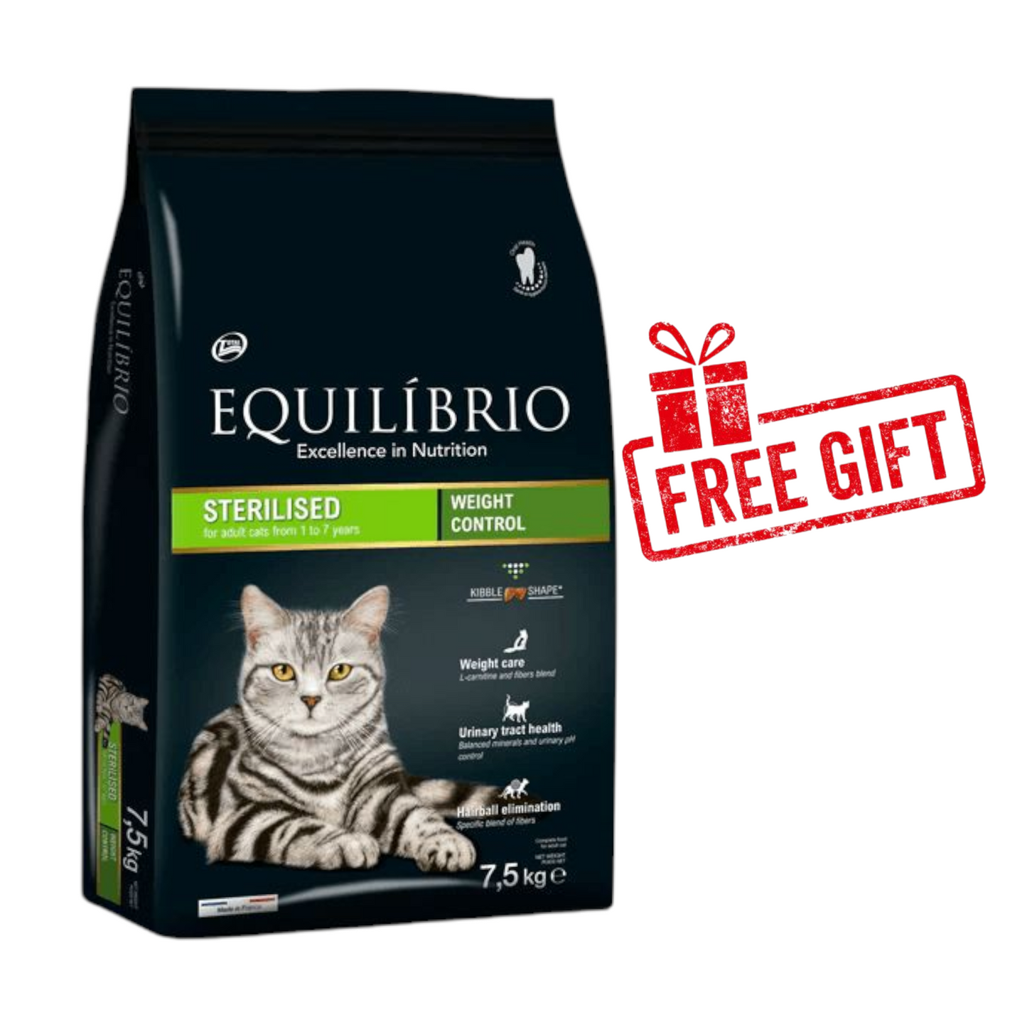 Equilibrio  sterilised cat food 7.5kg