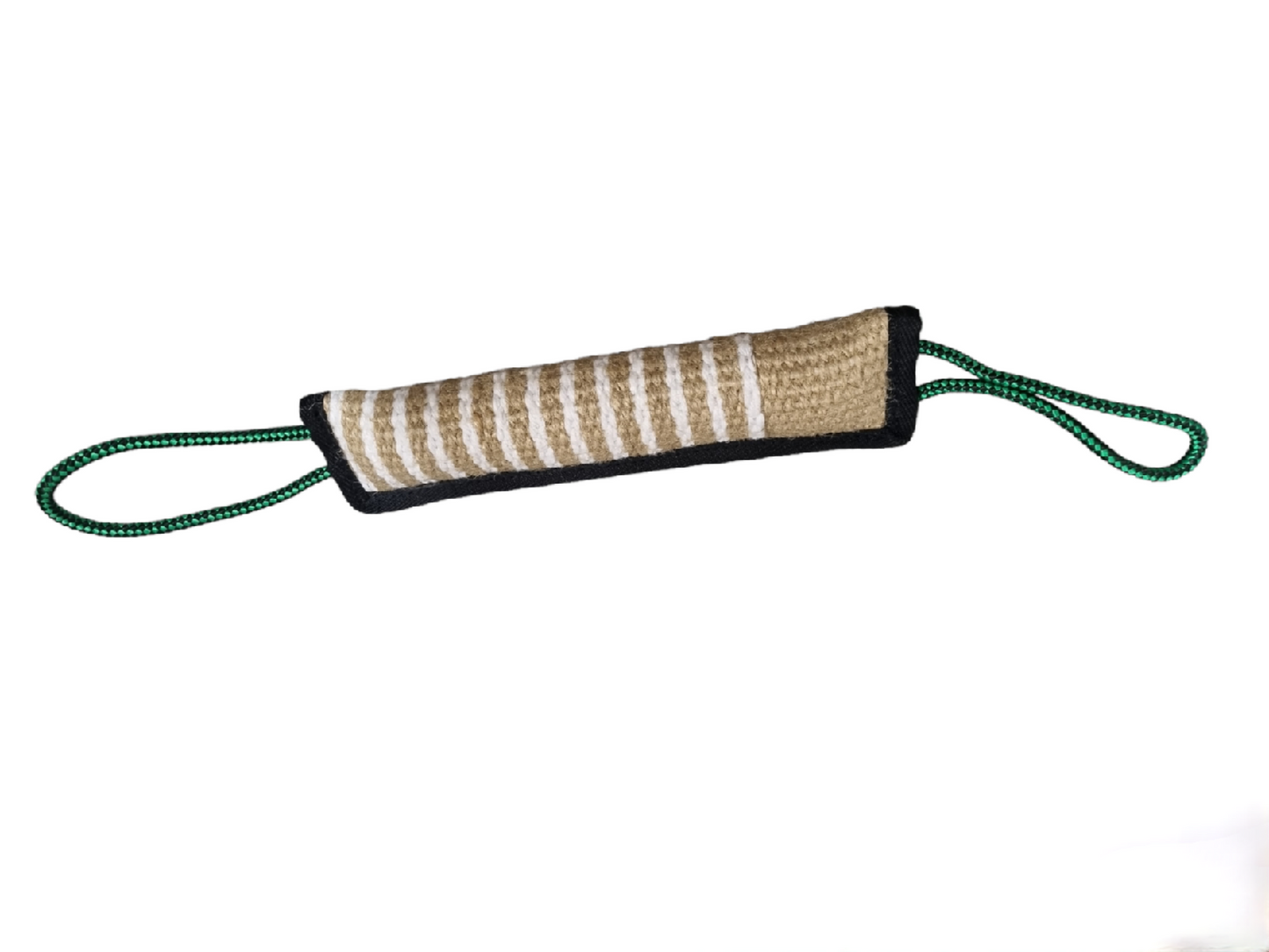 Dog Tug Toy | with 2 Handles Jute Pillow Pull Toy , Perfect for Tug of War, Puppy Training Interactive Play, Bite Training Toys for Medium to Large Dog