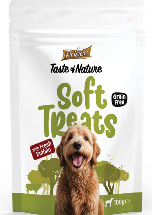 Prince Taste of Nature Soft Treats with Fresh Buffalo 100g