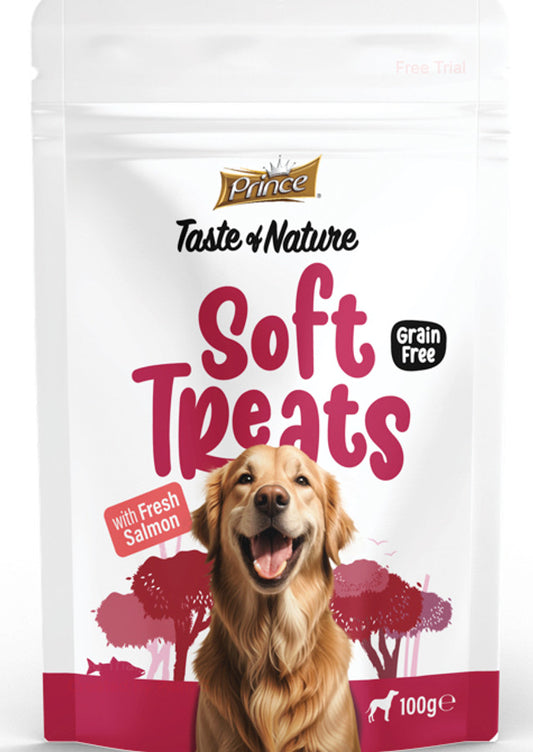Prince Taste of Nature Soft Treats with Fresh Salmon 100g