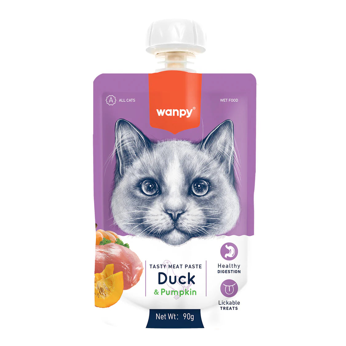 Wanpy Meat Paste Duck & Pumpkin for Cat 90g
