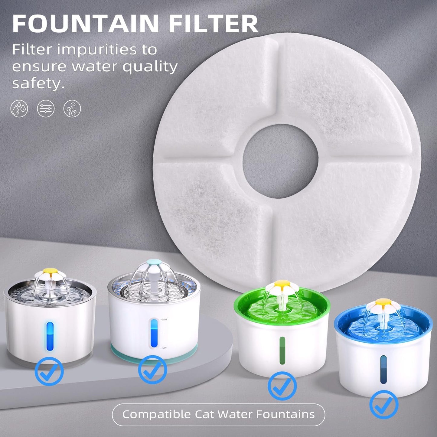 Water fountain filter 4 pcs