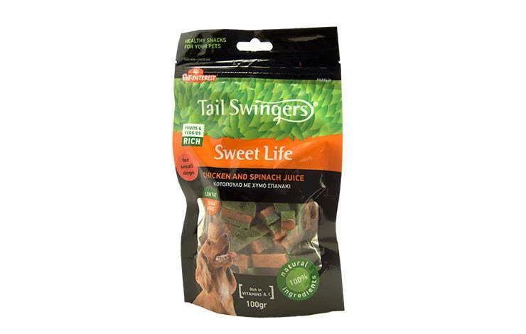 Tailswingers STRIPES SPINACH WITH CHICKEN small bites 100g