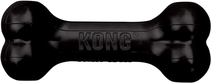 KONG - Extreme Goodie Bone™ - Os pour chien en caoutchouc durable pour mâcheurs puissants, noir - pour chiens de taille moyenne 
