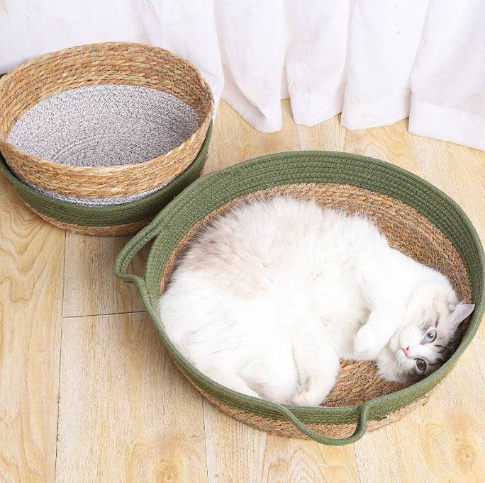 COTTON ROPE CAT BED