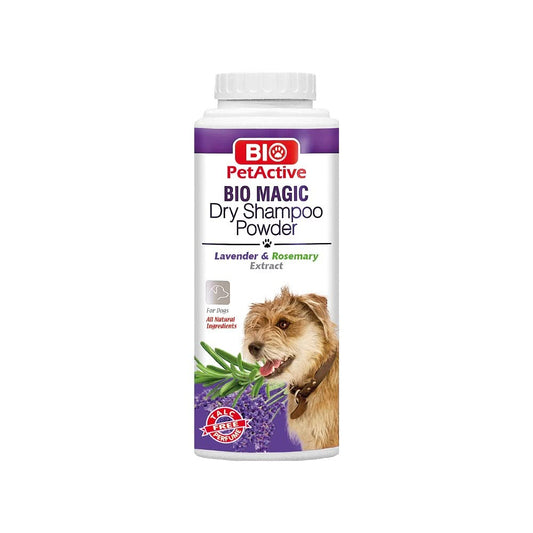 Bio Magic Dry Shampoo Powder with Lavender and Rosemary for Dogs