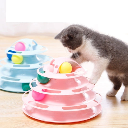 Cat Toy Four-Layer cat Turntable Ball Teasing cat
