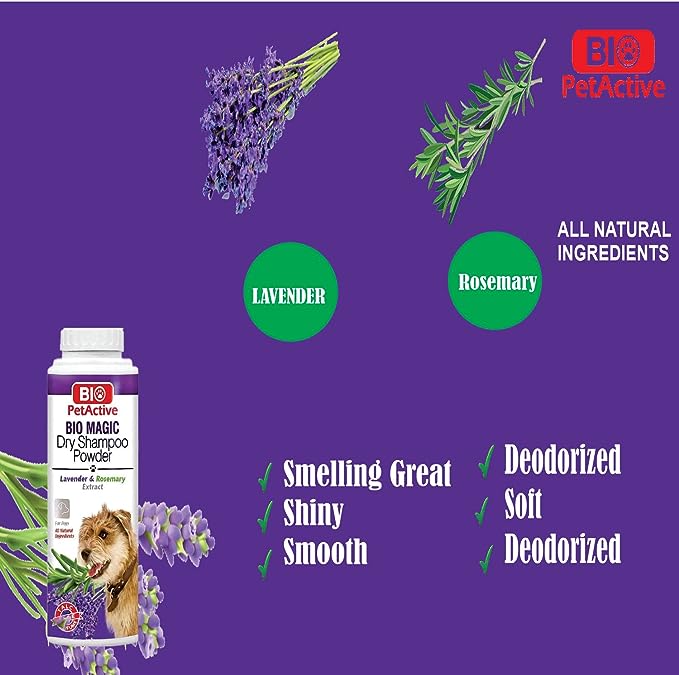 Bio Magic Dry Shampoo Powder with Lavender and Rosemary for Cats 150g