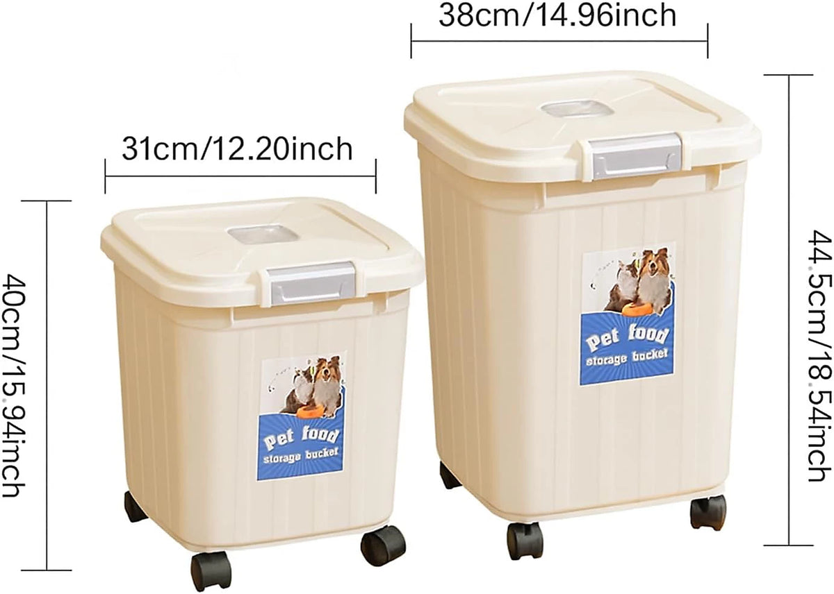 Pet food storage bin