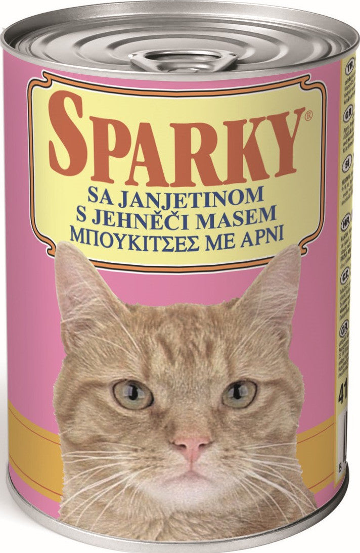 SPARKY CHUNKIES WITH LAMB cat wet food 415g