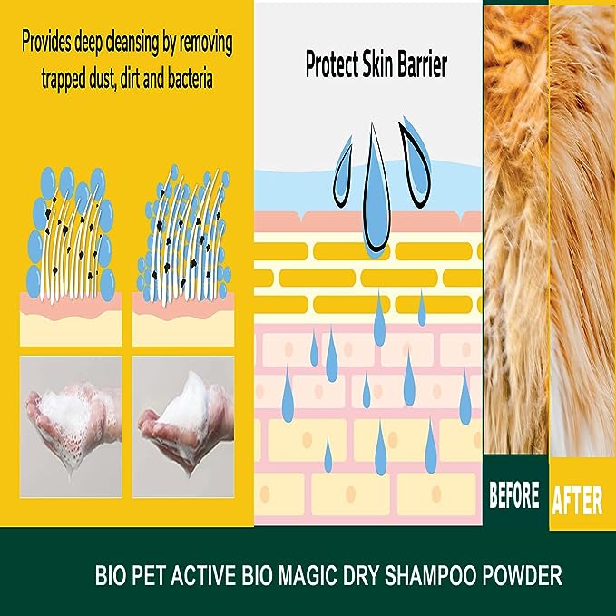 Bio Magic Shampoing Sec en Poudre à la Lavande et au Romarin pour Chat 150g 