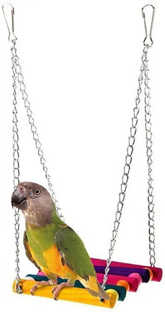 Pet Bird Swings Parrot Budgie Cockatiel Cage Hammock Swing Toy Hanging Toy