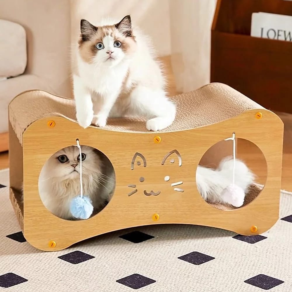 curved design  cat bed and scratcher