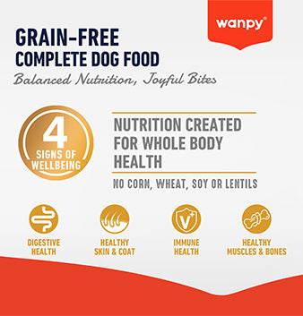 WANPY Grain Free Complete Food For Adult Dog Beef Recipe 12kg