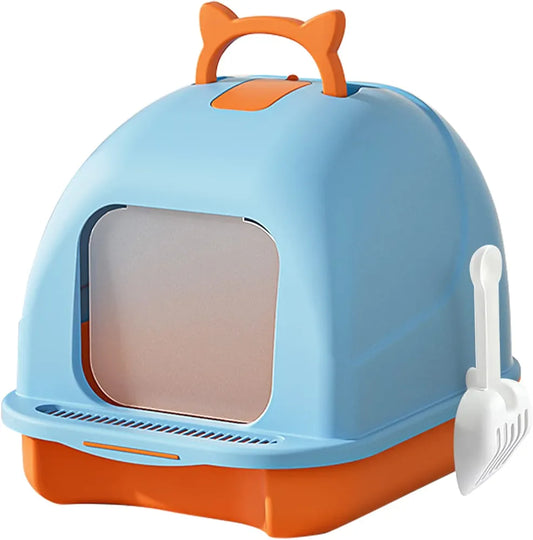 Litter Box Fully Enclosed Cats Toilet Flip Type Odor Proof and Splash Proof Cats Litter Basin