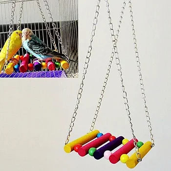 Pet Bird Swings Parrot Budgie Cockatiel Cage Hammock Swing Toy Hanging Toy