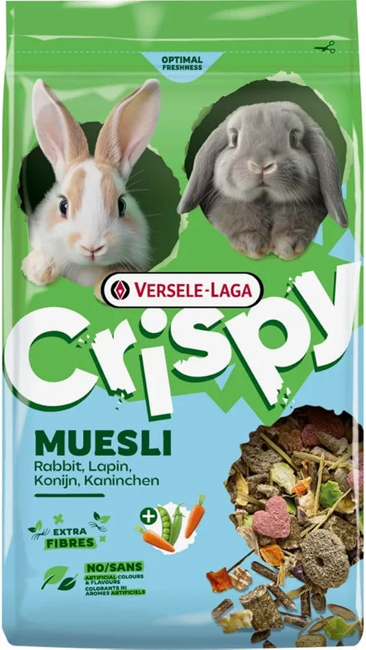 Versele-Laga Crispy Muesli Rabbit Food 850g | Fibre-Rich Balanced Diet