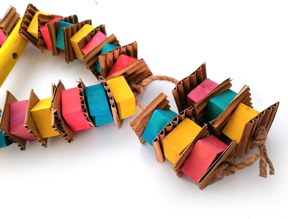 Bird Toy For Parakeets Chewing Cardboard Destroy Parrot Toys Birds Toy