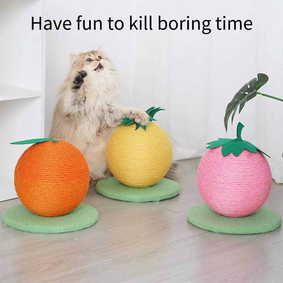 Scratching Posts for Indoor Cats Cat Scratching Ball Fruit-shaped Nature Sisal Cat Scratcher for
