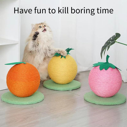 Scratching Posts for Indoor Cats Cat Scratching Ball Fruit-shaped Nature Sisal Cat Scratcher for