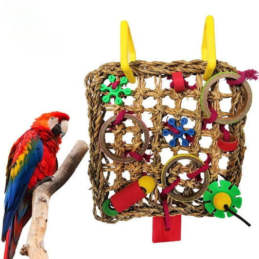 Bird Toys Bird Climbing Net Woven Seagrass