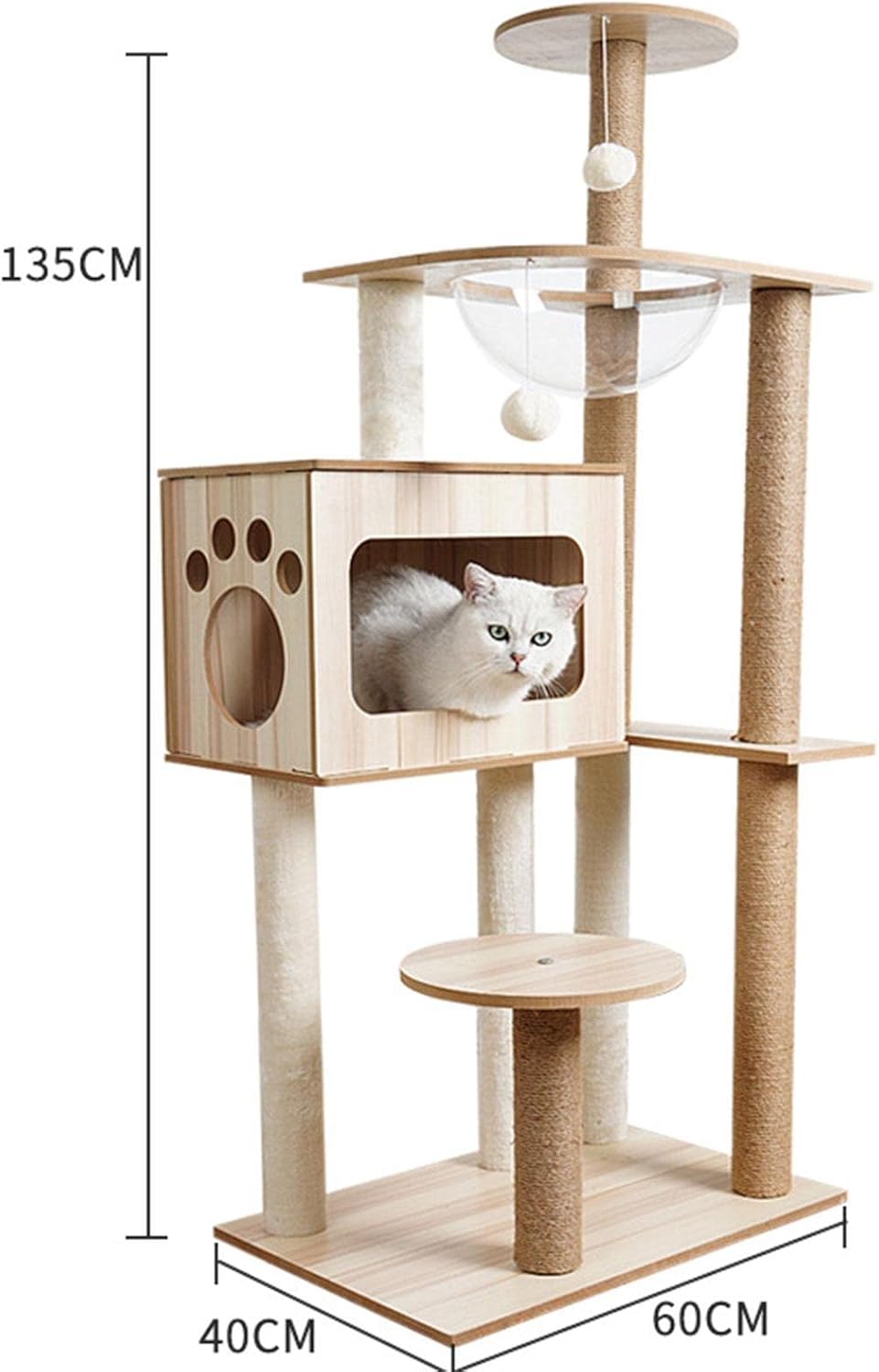 Cat tree wooden tower
