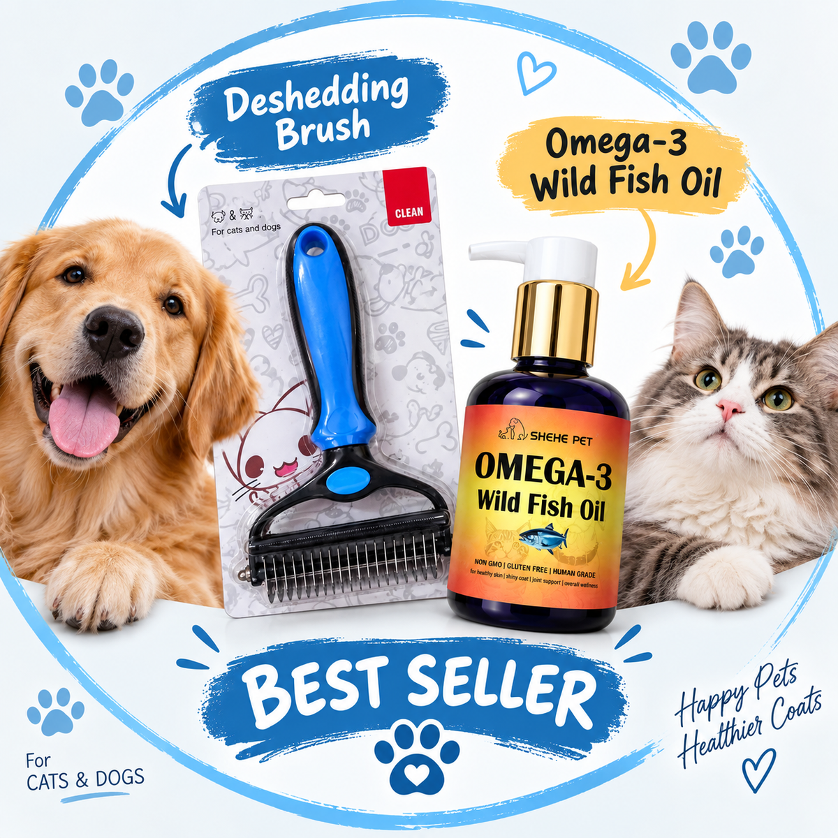 🐾 Shedding Season Bundle – 15% OFF! 🪮✨
